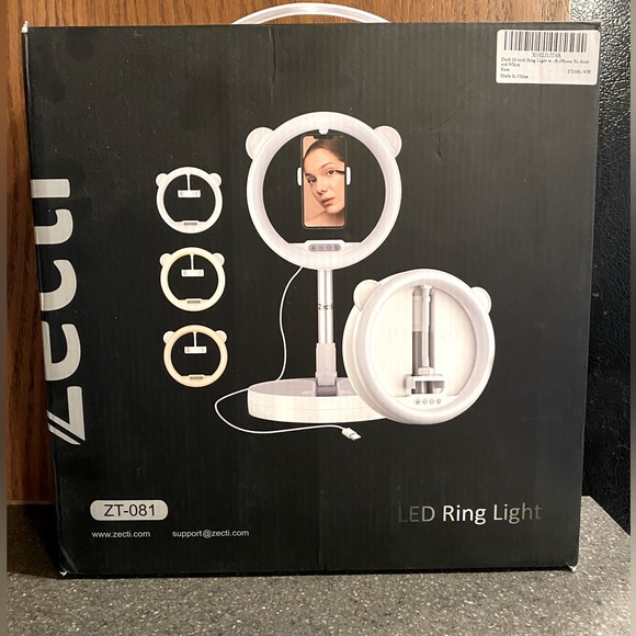Ring light with cell phone holder 10 inch New in Box - Picture 2 of 8
